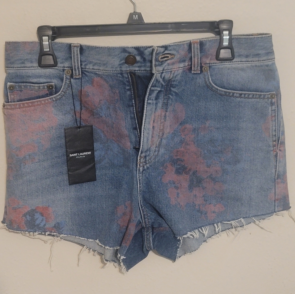 Saint Laurent Denim Shorts
